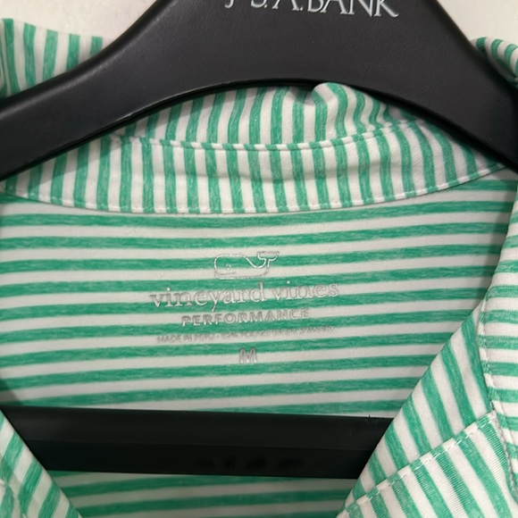 Vineyard vine, performance, medium, teal and white stripes - Picture 3 of 3